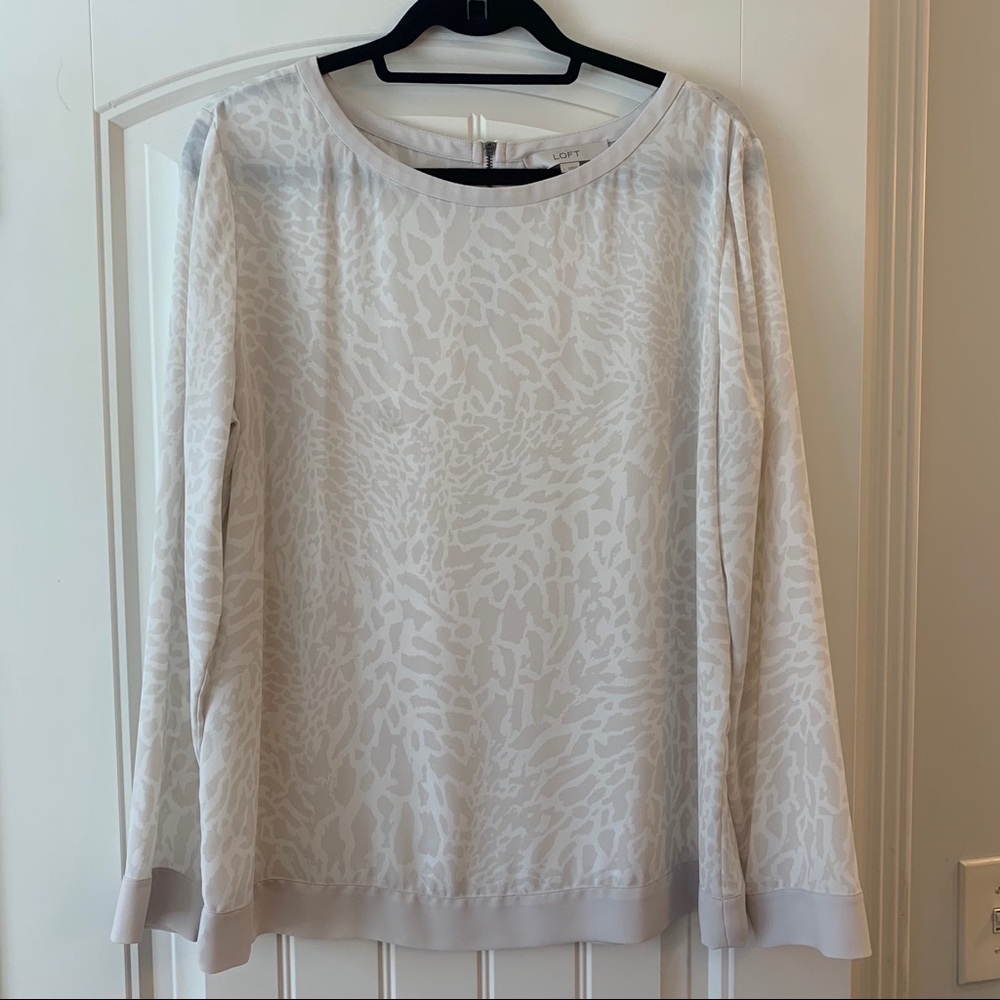 Loft White Pattern Top